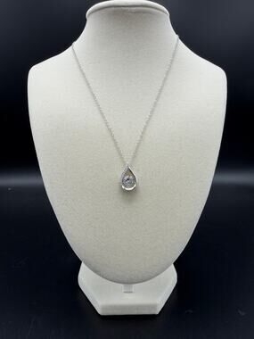 925 Sterling Silver Dancing Moissanite Necklace 1CT GRA Certified 16-18”